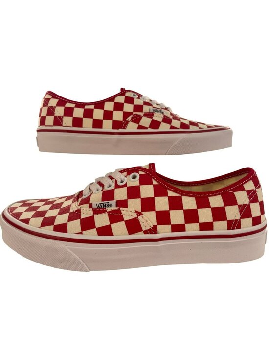Vans Shoes - Vans Authentic Primary Check Racing Red/White Shoes Men's Sz 7/Women's 8.5 NEW